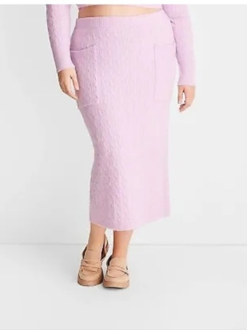 NWT Future Collective Women's High-Rise Midi Sweater Skirt Size M